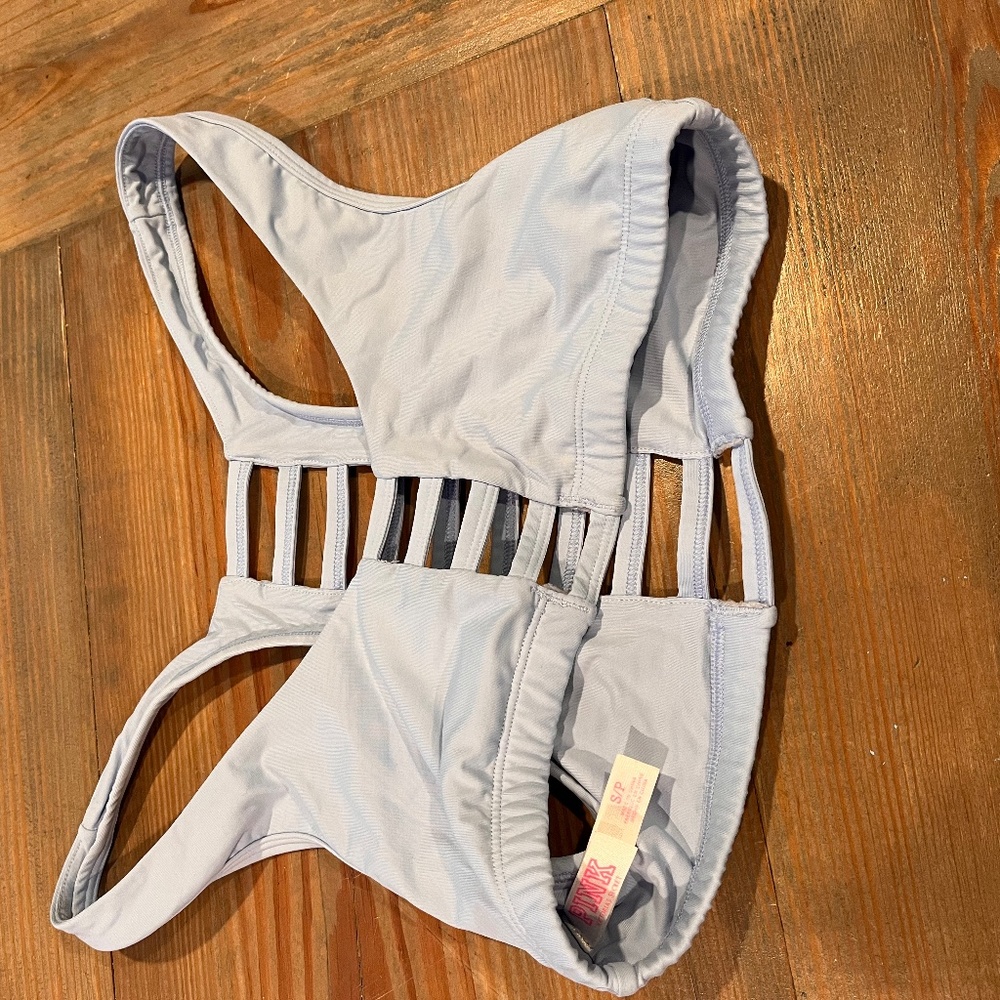 Pink sports bra
